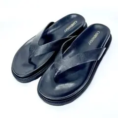 【新品未使用】CAMINANDO レザー トング サンダル 黒 25.0