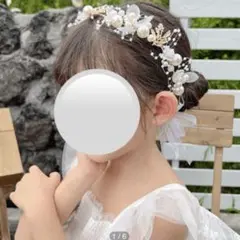 SHEIN パール装飾ヘアバンド ホワイト