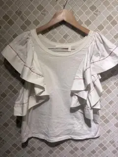See by Chloé フリルTシャツ XS ホワイト