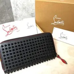 ✨美品✨ルブタン パネトーネ ラウンドファスナー 長財布 スタッズ 黒