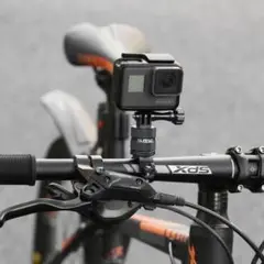 %GoPro黒色六角レンチ付きアルミ削出し 自転車・バイク用ハンドルバーブラック