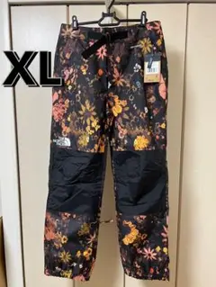 特価 ノースフェイス メンズスノーボードパンツ XL 花柄 フラワープリント 黒