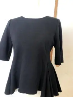 アドーアADORE ボンディングフレアシルエットトップス 黒38