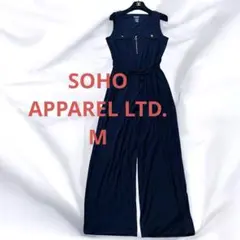 【試着のみSOHO APPARELソーホーアパレルM】紺色ネイビーサロペット