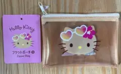 【新品未使用】ダイソー　日焼けキティ　フラットポーチ　S 1点♪