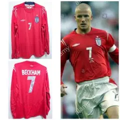 2004 イングランド代表 ベッカム 長袖 AWAY