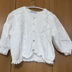 ZARA コンビニットクルーネックカーディガン