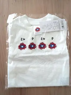 大阪万博ミャクミャク刺繍 半袖 Tシャツホワイト 90cm