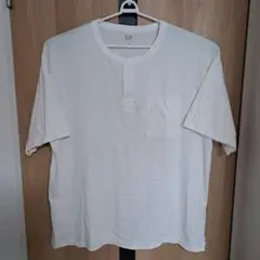 GAP ヘンリーネック　Tシャツ　 XL 　ホワイト　半袖　オーバーサイズ