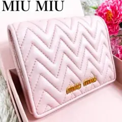 美品✨ミュウミュウ 折り財布 マドラス マテラッセ オールレザー ピンク
