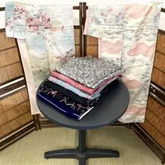 IK-228 女性着物 アンティーク 8着 おまとめ リメイク お稽古 材料