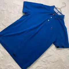 【L】トミー ヒルフィガー ☆ スリムフィット ブルー ポロシャツ