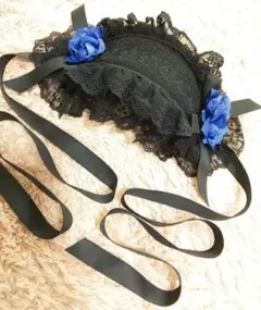 初期　モワティエ　黒ヘッドドレス① 初期 モワティエ 黒ヘッドドレス① - ヘアアクセサリー
