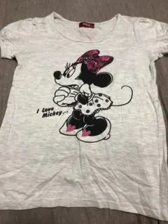 Disney ミニーマウス Tシャツ グレー