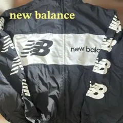 ニューバランスnewbalance ナイロンジャケット 白黒 春秋冬