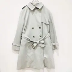 ビス ベルト付きトレンチコート L グリーン ベスト付き 可愛い 合わせやすい