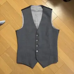 リバーシブルスーツベスト グレー ブラック
