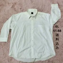 R.K. ホワイト 長袖シャツ 6L 51-88サイズ