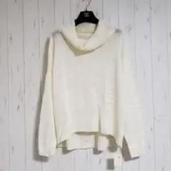 新品△アースミュージックアンドエコロジー△スラブニットプルオーバー アイボリーF