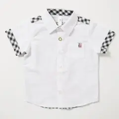 【70%OFF】新品ベビー服子供服100 半袖シャツ 白ホワイト F.P