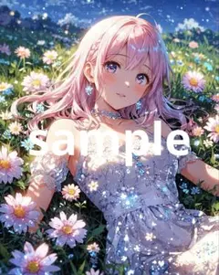 A4サイズ　ポスター　AIイラスト　美麗　アニメ　アニメイラスト　No.276