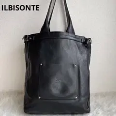 ✨ILBISONTE✨ トートバッグ 肩掛け ブラック レザー