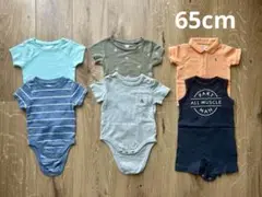 ベビー ロンパース 65cm（3-6M） 6点セット 夏服 男の子