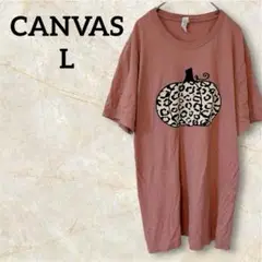 CANVAS 【L】ヒョウ柄かぼちゃプリントTシャツ オーバーサイズ