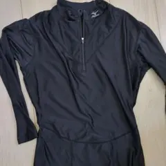Mizuno ラッシュガード 長袖 ブラック　ハーフジップ