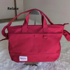 2ウェイバッグ　キャンバス素材　レッド