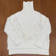 ダブスタ フリンジタートルニット