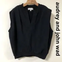audrey and john wad キーネックスウェットベスト