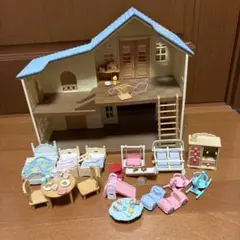 シルバニア　そよかぜ丘のおうち・家具・小物セット