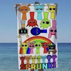 Sprunki スプランキー　タオル　70×150 ビーチタオル　海　プール