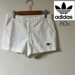 80s adidas（アディダス）ショーツ/L/ホワイト