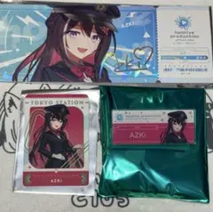 ホロライブ 0期生 AZKi 東京駅 記念硬券 アクリルバッジ 特典カード