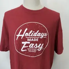 Holidays Made Easy 赤Tシャツ 2XL コットン J-23