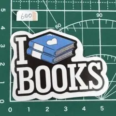 防水ステッカー I LOVE BOOKS ブルーブック