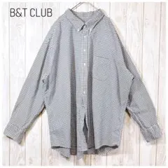 ビーアンドティークラブ ギンガムチェックシャツ オーバーサイズ ゆったり X4