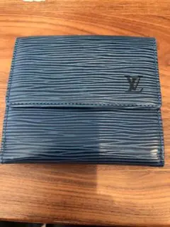 LOUIS VUITTONルイヴィトン エピ 二つ折り財布 ブルー