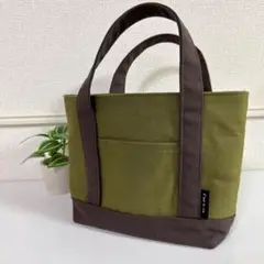 【抹茶カラー】11号帆布のミニトートバッグ