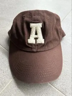 最終値下げ　Adanola Athletics ブラウンキャップ A刺繍
