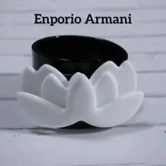 【匿名配送】エンポリオアルマーニ バングル 黒 白