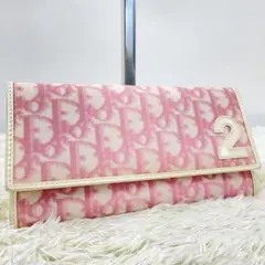 ⭐️未使用 Christian Dior 長財布 トロッター ピンク レザー