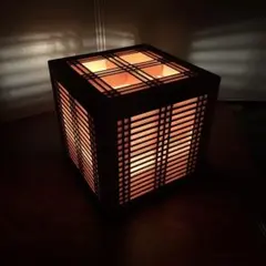 【美品】組子照明　山形県木のあかりギャラリー　林木工芸