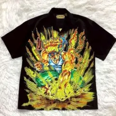 メンズ Ｔシャツ アニメ ビッグプリント 半袖 夏物 サイズL 黒