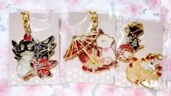 【5】和風赤色4点　キーホルダー