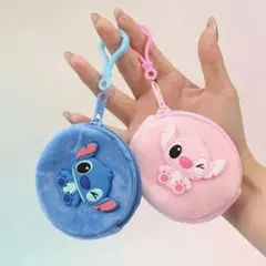 【新品未使用】スティッチ 小銭入れ 丸ポーチ｟2個セット｠