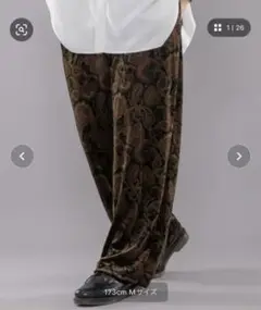 kutir ペイズリー柄ベロアパンツ ブラック Mサイズ (完売品)