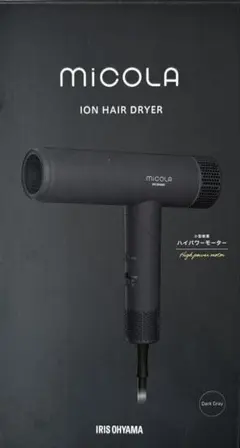 ドライヤー miCOLA HDR-M401-H アイリスオーヤマ MiCOLA マイナスイオンドライヤー 折り畳み式 HDR-M401-H
